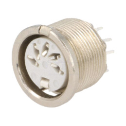 Conector: DIN; soclu; mamă; PIN: 5; Dispunere: 180°; THT; 34V; 2A; 10mΩ