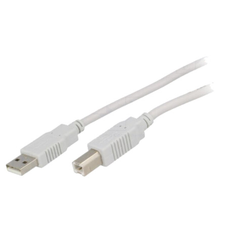 Cablu; USB 2.0; USB A mufă,USB B mufă; 3m; gri deschis