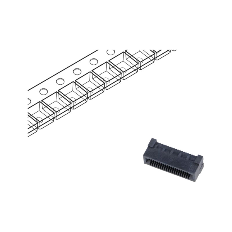 Conector: PCB-PCB; mamă; PIN: 40; 0,8mm; HSEC8; aurit; SMT; soclu