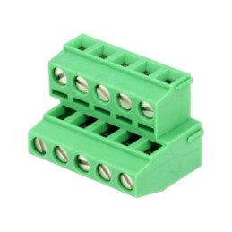 Regletă de conexiuni pt.PCB; în unghi 90°; 5,08mm; piste: 10