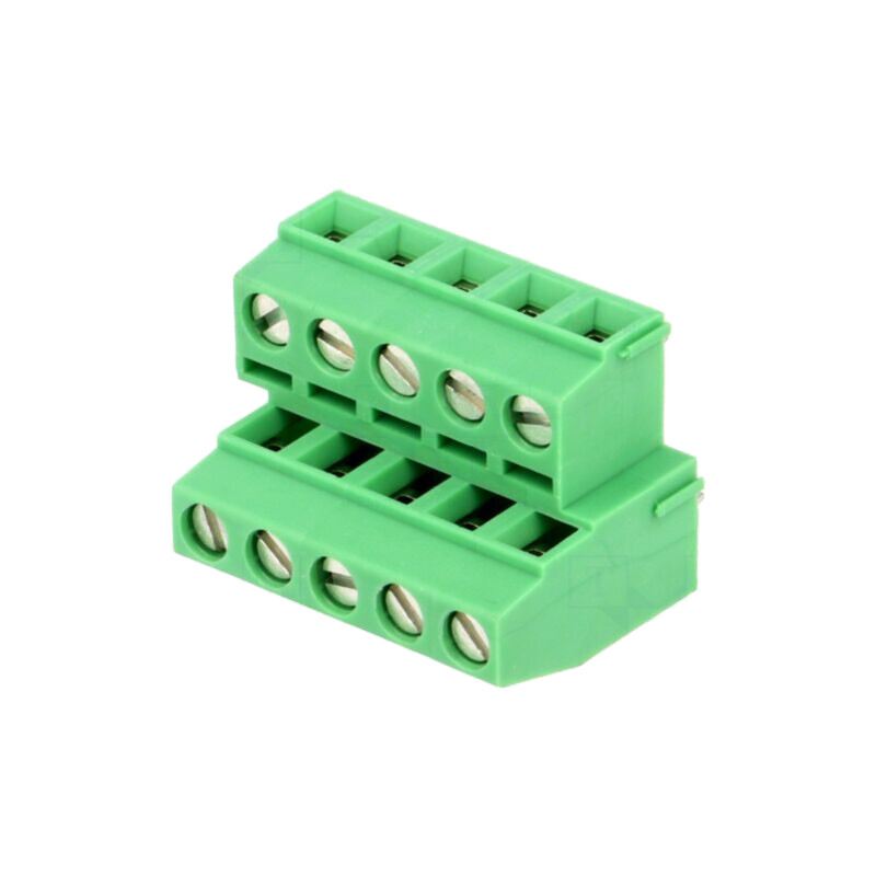 Regletă de conexiuni pt.PCB; în unghi 90°; 5,08mm; piste: 10 Regletă de conexiuni pt.PCB; în unghi 90°; 5,08mm; piste: 10