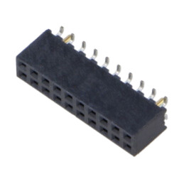 Conector: şiruri pini; mamă; PIN: 20; 2mm; gold flash; THT; soclu
