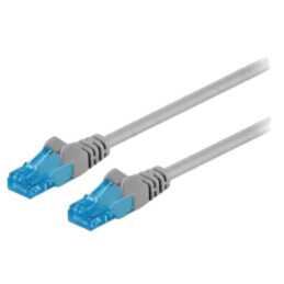 Patch cord; U/UTP; 6a; litat; Cu; LSZH; gri; 3m; 26AWG; Fire: 8
