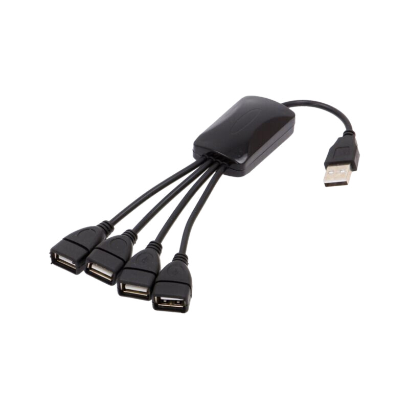 Hub USB; USB A soclu x4,USB A mufă; USB 2.0; neagră; 0,15m; ABS