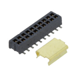 Conector: şiruri pini; mamă; PIN: 20; 1,27mm; gold flash; SMT; soclu