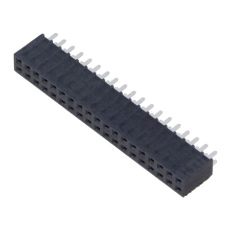 Conector: şiruri pini; mamă; PIN: 38; 2,54mm; aurit; THT; soclu