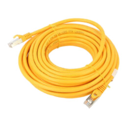 Patch cord; F/UTP; 6; litat; CCA; PVC; galben; 10m; 26AWG; Fire: 8