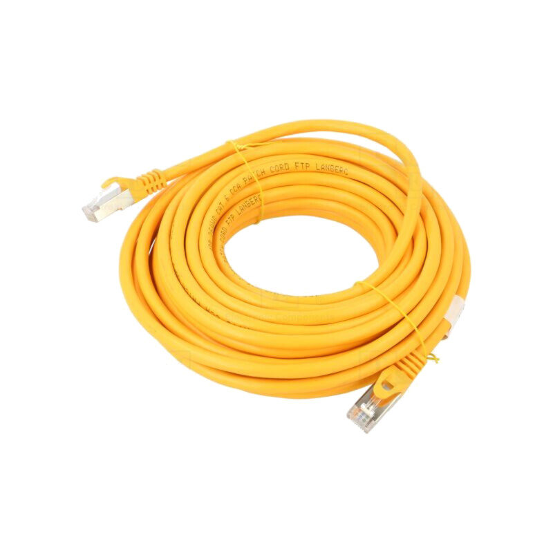 Patch cord; F/UTP; 6; litat; CCA; PVC; galben; 10m; 26AWG; Fire: 8