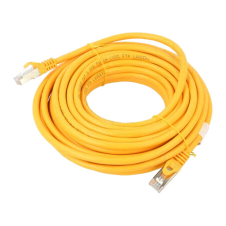 Patch cord; F/UTP; 6; litat; CCA; PVC; galben; 10m; 26AWG; Fire: 8