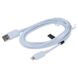 Cablu; USB 2.0; mufă Apple Lightning,USB A mufă; nichelat; 2m