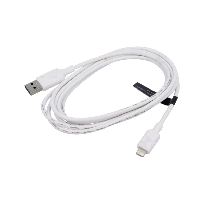 Cablu; USB 2.0; mufă Apple Lightning,USB A mufă; nichelat; 2m