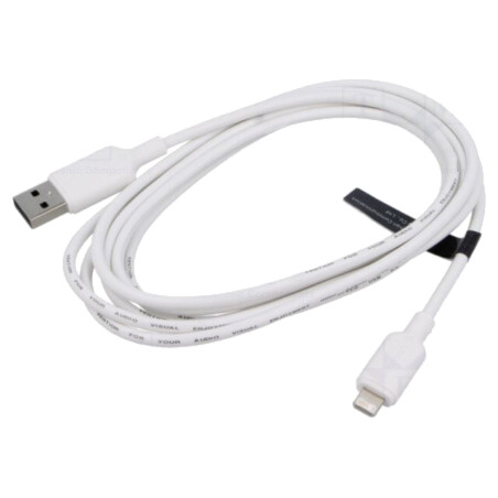 Cablu; USB 2.0; mufă Apple Lightning,USB A mufă; nichelat; 2m