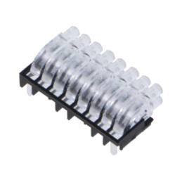 Tub pentru LED-uri; Ø2mm; Nr.mod: 16; rotund; în unghi,pentru PCB