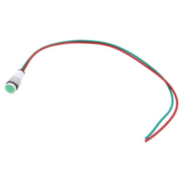 Lampă de control: LED; convex; verde; 24VDC; 24VAC; Ø10mm; plastic
