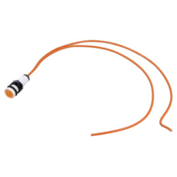 Lampă de control: LED; convex; portocalie; 230VAC; Ø10mm; plastic