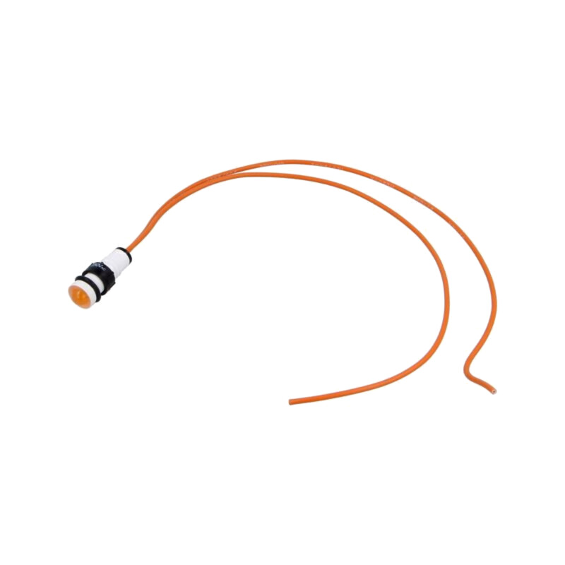 Lampă de control: LED; convex; portocalie; 230VAC; Ø10mm; plastic