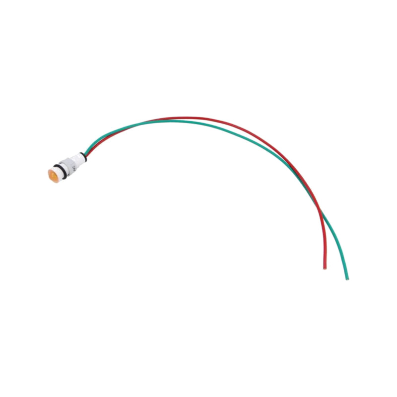 Lampă de control: LED; convex; portocalie; 24VDC; 24VAC; Ø10mm
