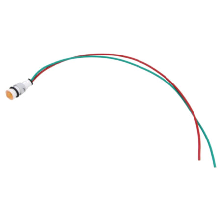 Lampă de control: LED; convex; portocalie; 24VDC; 24VAC; Ø10mm