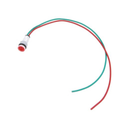 Lampă de control: LED; convex; roşie; 24VDC; 24VAC; Ø10mm; plastic