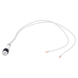 Lampă de control: LED; convex; albă; 230VAC; Ø10mm; IP67 (frontal)