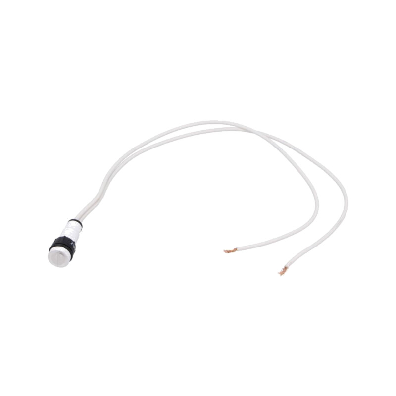 Lampă de control: LED; convex; albă; 230VAC; Ø10mm; IP67 (frontal)