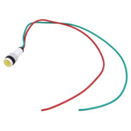 Lampă de control: LED; convex; galbenă; 24VDC; 24VAC; Ø10mm