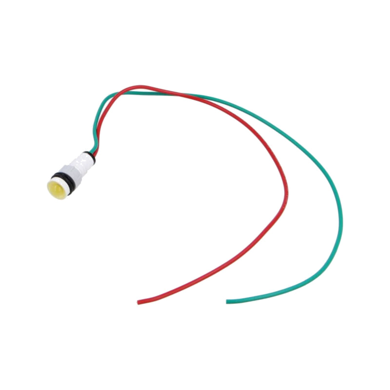 Lampă de control: LED; convex; galbenă; 24VDC; 24VAC; Ø10mm