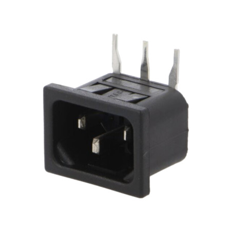 Conector: alimentare AC; soclu; tată; 10A; 250VAC; IEC 60320; THT