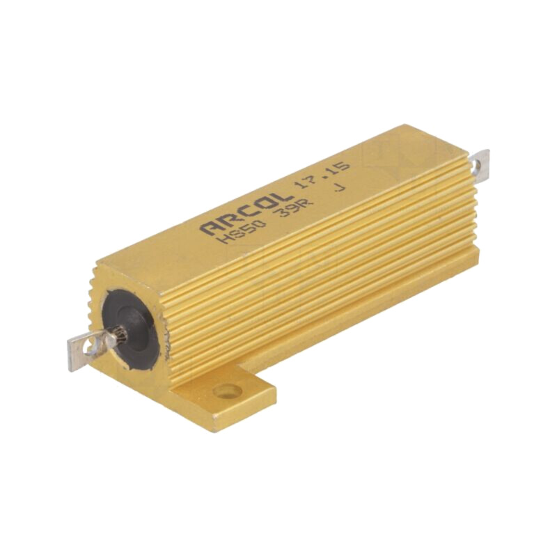 Rezistor: bobinat; înşurubare; 39Ω; 50W; ±5%; 49,1x29,7x14,8mm