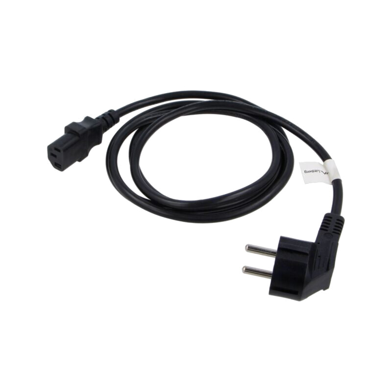 Cablu; CEE 7/7 (E/F) ştecăr în unghi,IEC C13 mamă; PVC; negru