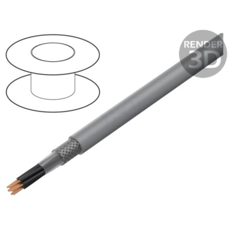 Cablu; ÖLFLEX® CLASSIC 135 CH; 5x0,75mm2; FRNC; gri; 300V,500V
