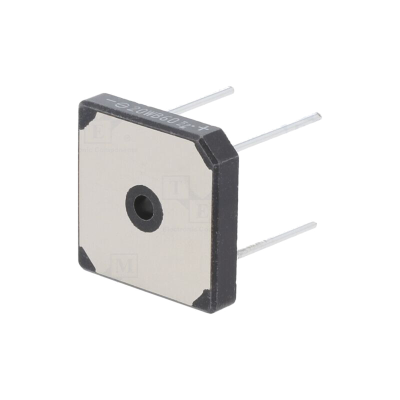 Punte redresoare: monofazat; Urmax: 600V; If: 20A; Ifsm: 500A; S20WB