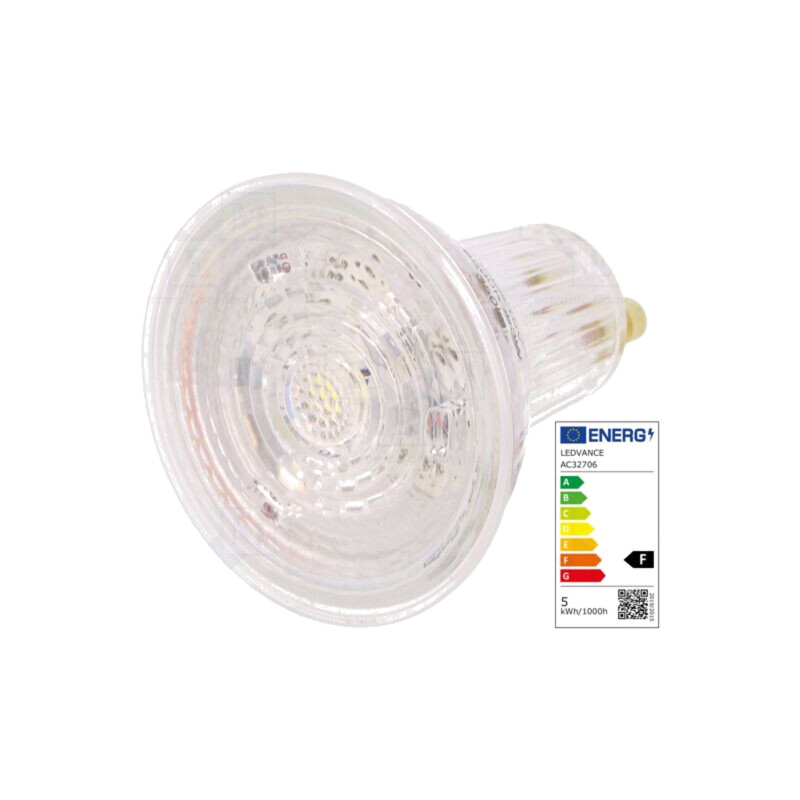 Lampă LED; alb rece; GU10; 230VAC; 350lm; P: 4,8W; 36°; 6500K Lampă LED; alb rece; GU10; 230VAC; 350lm; P: 4,8W; 36°; 6500K