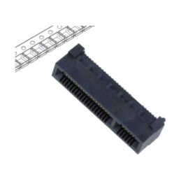 Conector: PCB-PCB; mamă; PIN: 50; 0,8mm; HSEC8; aurit; SMT; soclu