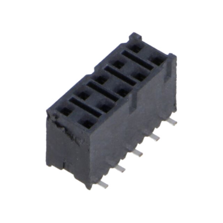 Conector: şiruri pini; mamă; PIN: 10; 2,54mm; aurit; SMT; soclu