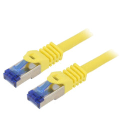 Patch cord; S/FTP; 6a; litat; Cu; LSZH; galben; 1,5m; 26AWG; -20÷75°C