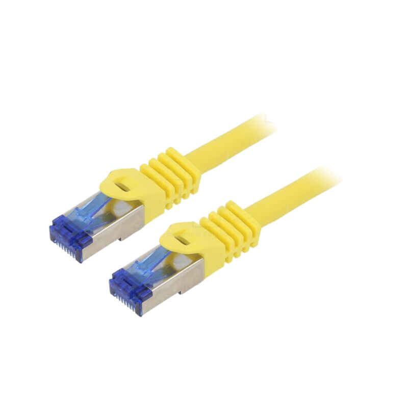 Patch cord; S/FTP; 6a; litat; Cu; LSZH; galben; 1,5m; 26AWG; -20÷75°C