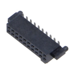 Conector: PCB-PCB; mamă; PIN: 20; 1,27mm; SFM; aurit; SMT; soclu; 3,7A