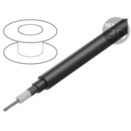 Cablu: coaxial; RG178B/U; litat; CCS; FEP; transparent; 1,81mm