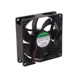 Ventilator: DC; axial; 12VDC; 92x92x25mm; 66,76m3/h; 28dBA; glisare