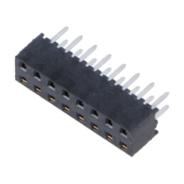 Conector: şiruri pini; mamă; PIN: 16; 2mm; aurit selectiv; THT