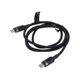 Cablu; USB 2.0; USB C mufă,din ambele părţi; nichelat; 1m; negru