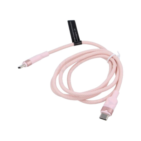 Cablu; USB 2.0; USB C mufă,din ambele părţi; nichelat; 1m; roz