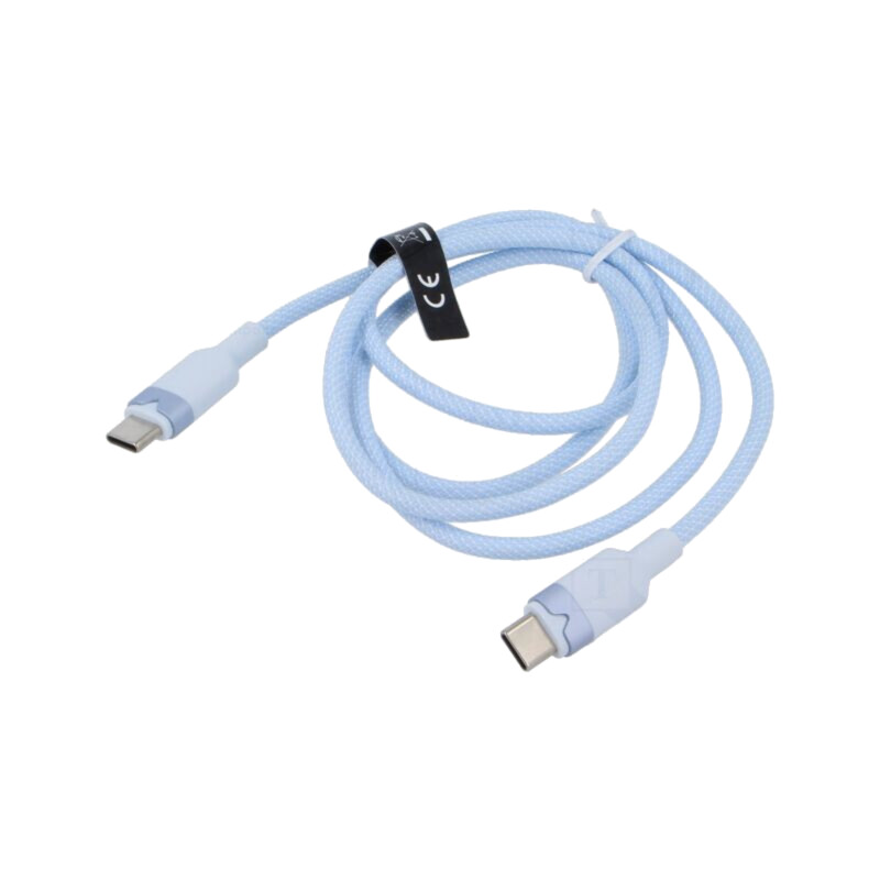 Cablu; USB 2.0; USB C mufă,din ambele părţi; nichelat; 1m; PVC