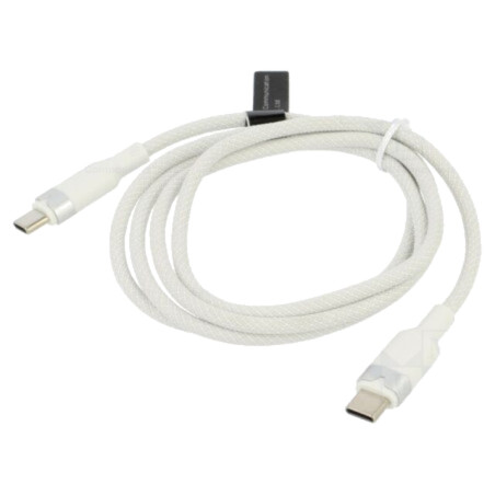 Cablu; USB 2.0; USB C mufă,din ambele părţi; nichelat; 1m; alb