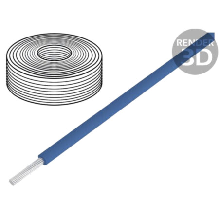 Cablu; LifY-Toy; litat; Cu; 0,04mm2; PVC; albastru; 60V; 10m; Clasa: 5