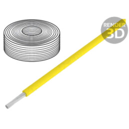 Cablu; LifY-Toy; litat; Cu; 0,04mm2; PVC; galben; 60V; 10m; Clasa: 5