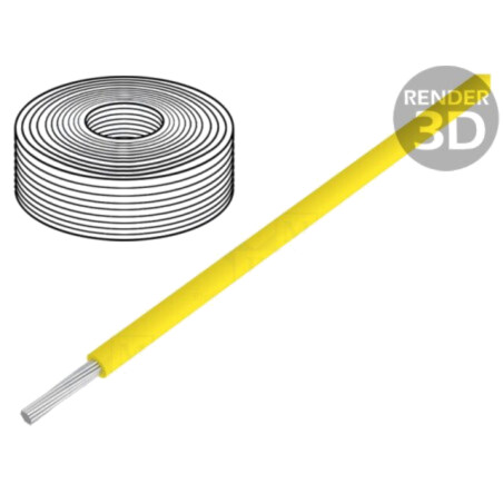 Cablu; LifY-Toy; litat; Cu; 0,04mm2; PVC; galben; 60V; 10m; Clasa: 5