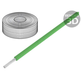 Cablu; LifY-Toy; litat; Cu; 0,04mm2; PVC; verde; 60V; 10m; Clasa: 5