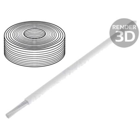 Cablu; LifY-Toy; litat; Cu; 0,04mm2; PVC; alb; 60V; 10m; Clasa: 5
